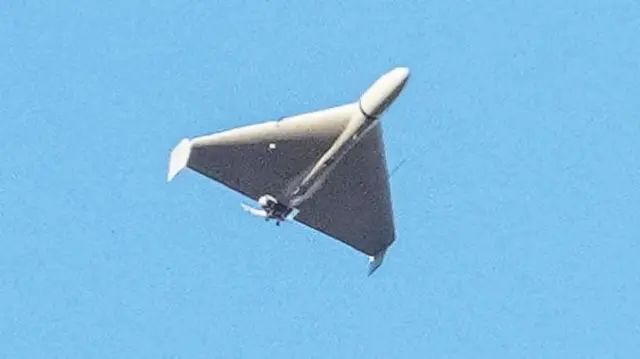 Russian drone in flight