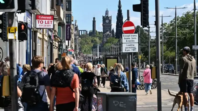 Princes Street in Edinburgh