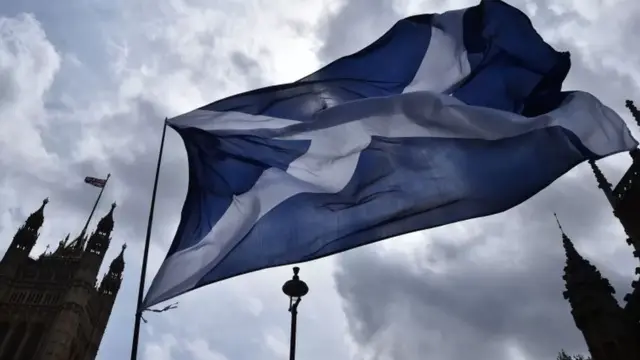 Saltire flying