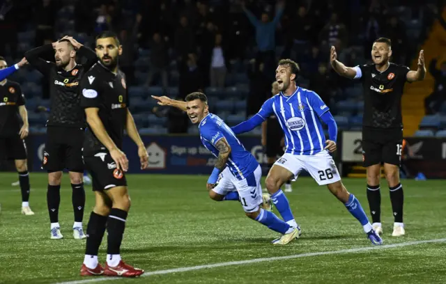 Daniel Armstrong celebrates scoring for Kilmarnock