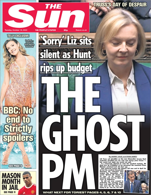 The Sun front page