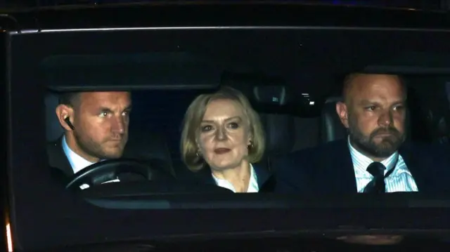 British Prime Minister Liz Truss leaves the Houses of Parliament estate in London, Britain October 17, 2022