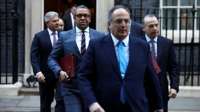 Ministers leaving cabinet meeting