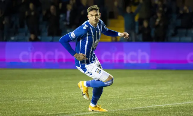 Kilmarnock's Kyle Lafferty celebrates