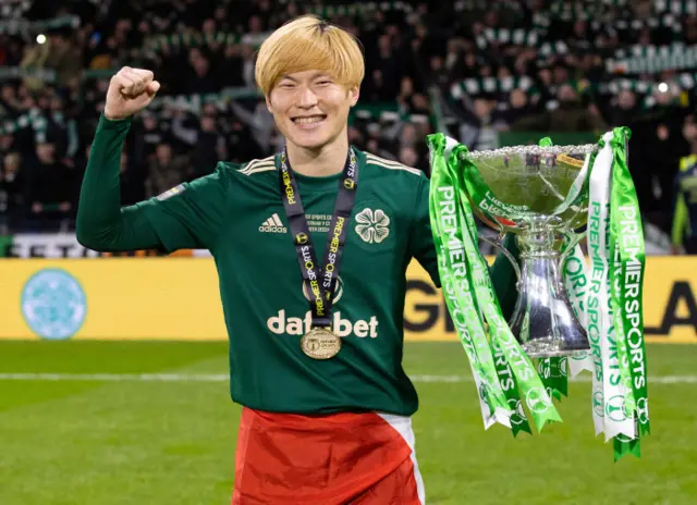 Kyogo Furuhashi scored twice in Celtic's 2-1 win over Hibs at Hampden last December