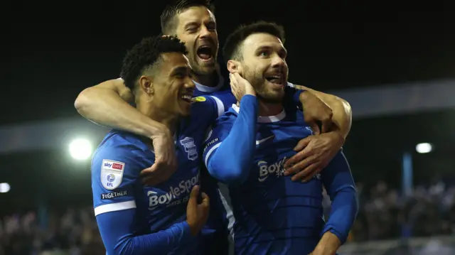 Birmingham celebrate goal