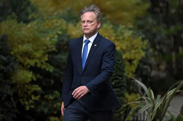 Grant Shapps in Downing Street, 19 October