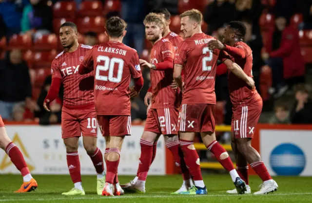 Aberdeen are cruising into the League Cup semi-finals