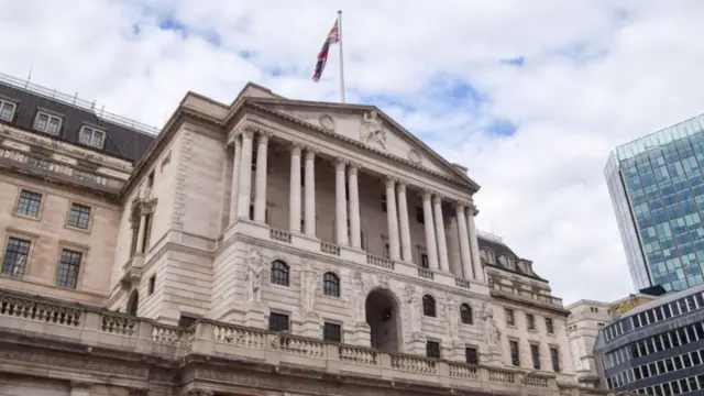 General view of the Bank of England in the City of London