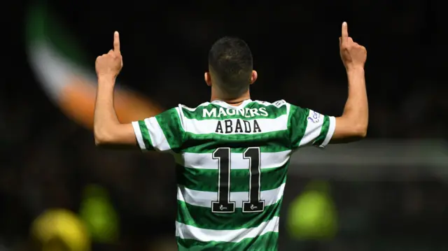 Liel Abada celebrates scoring for Celtic against Motherwell