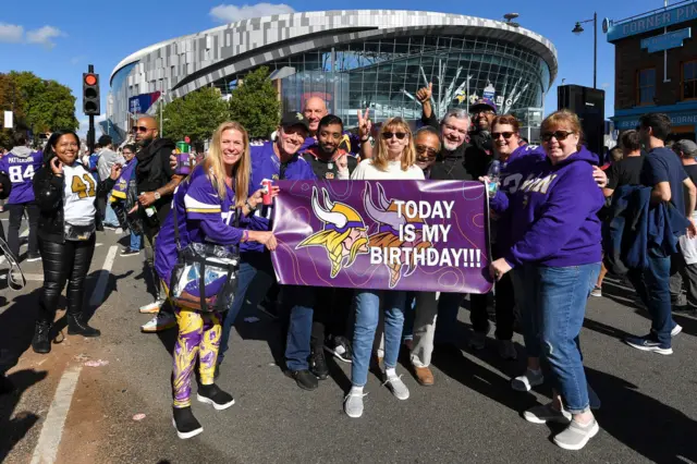 Vikings fans at Tottenham Hotspur Stadium