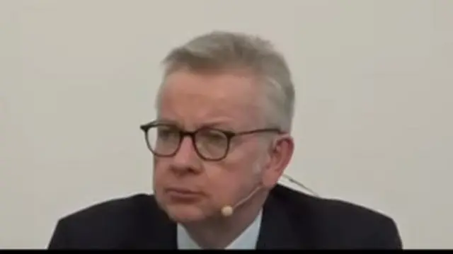 Michael Gove speaks at the event