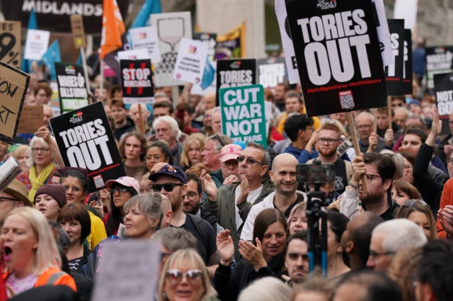 Protesters in Birmingham