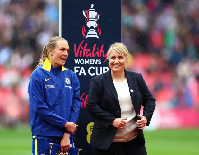 Chelsea captain Magdalena Eriksson and boss Emma Hayes