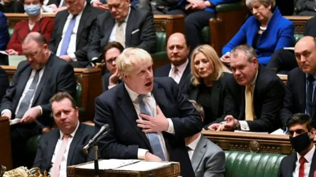 Boris JOhnson in the Commons