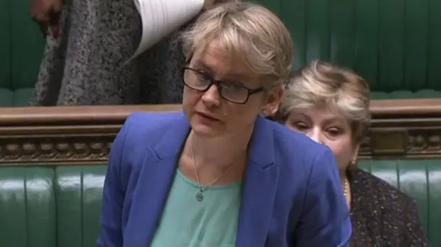 Yvette Cooper in parliament.