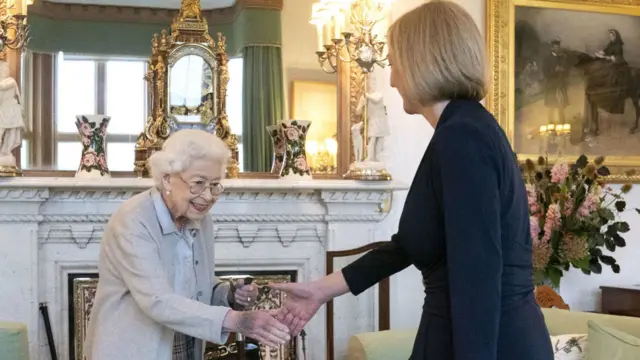 Liz Truss meeting Queen Elizabeth II