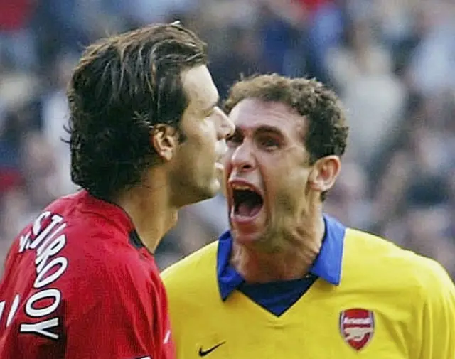 Ruud van Nistelrooy and Martin Keown