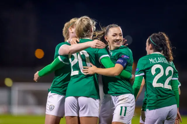 Republic of Ireland celebrate World Cup qualification