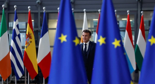 Emmanuel Macron at EU summit