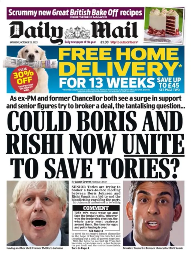 Daily Mail front page