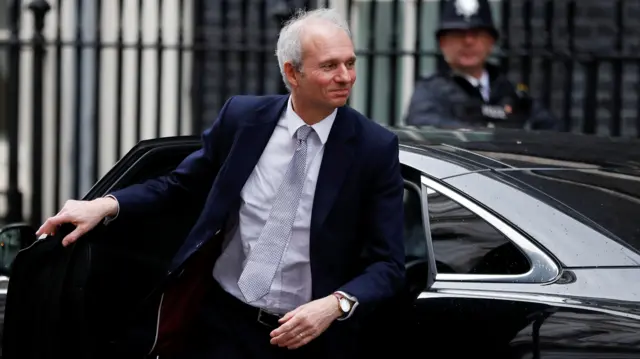 David Lidington is seen outside Downing Street in 2019