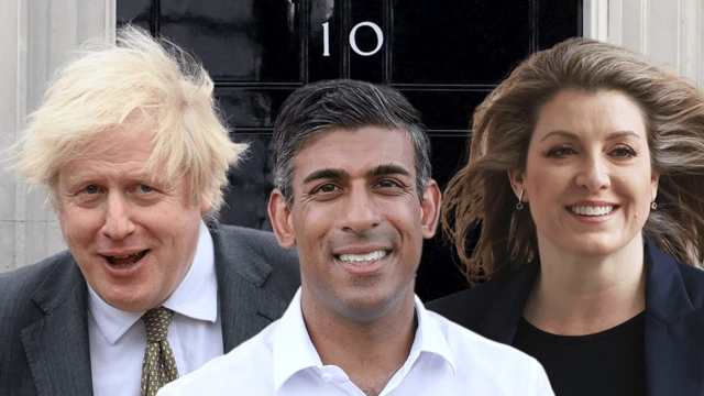 Boris Johnson, Rishi Sunak and Penny Mordaunt