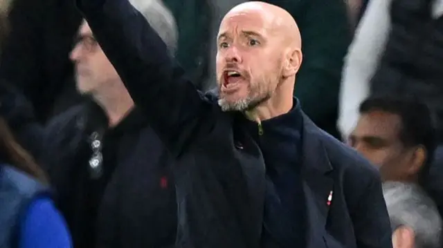 Erik ten Hag during the game.