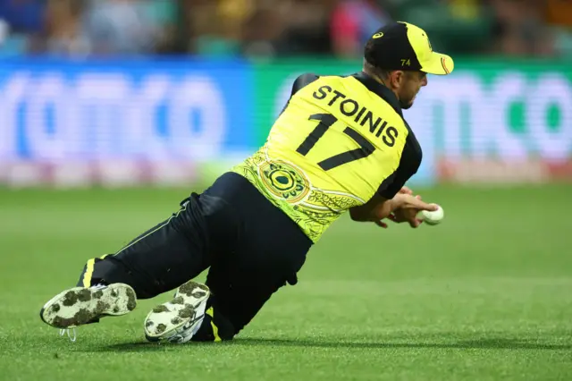 Marcus Stoinis drops a catch