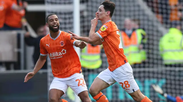 Blackpool celebrate goal