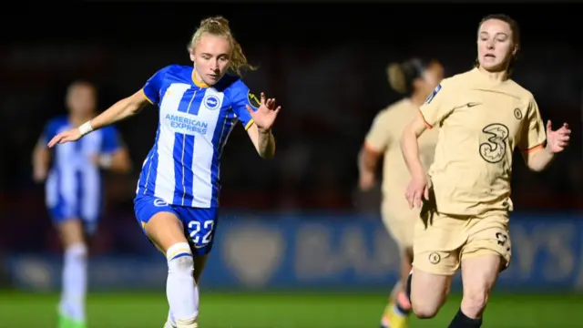 Katie Robinson and Niamh Charles during the first half.