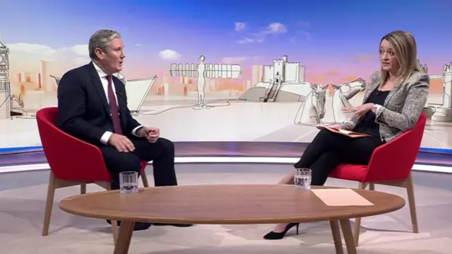 Sir Keir Starmer interviewed by Laura Kuenssberg