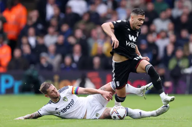 Andreas Pereira fouled by Liam Cooper