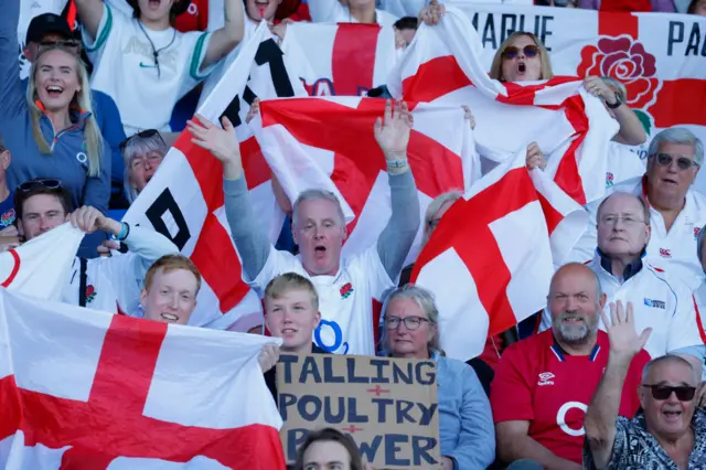 Fans show their support for England