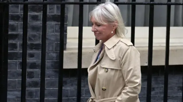 Outgoing Culture Secretary Nadine Dorries after Prime Minister made a farewell speech at Downing Street, in London, Britain, 06 September 2022