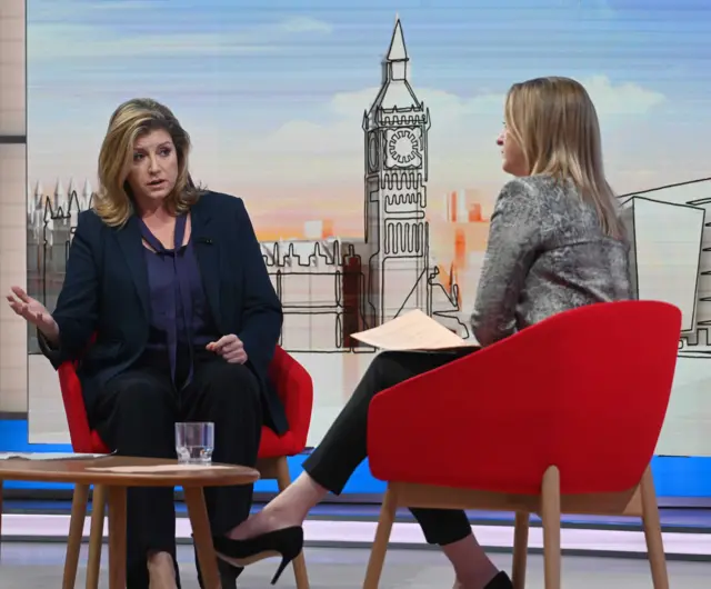 Penny Mordaunt with Laura Kuenssberg