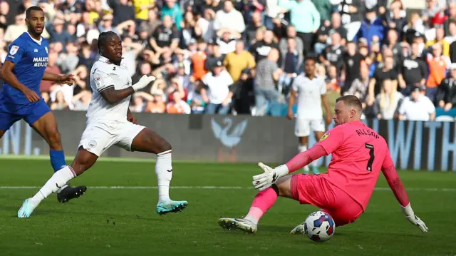 Michael Obafemi scores