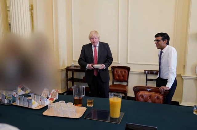 Boris Johnson and Rishi Sunak partygate fine photo