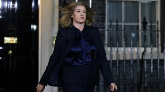 Penny Mordaunt leaves 10 Downing Street