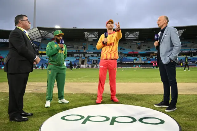 Zimbabwe winning the toss