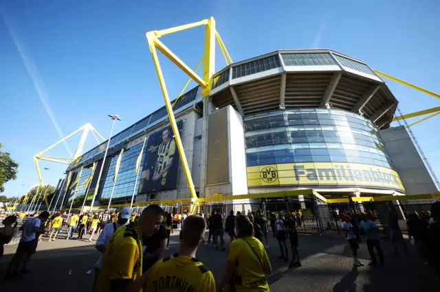 Exterior shot of Dortmund's Signal Iduna Park