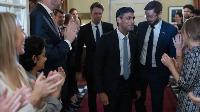 Prime Minister Rishi Sunak arrives at No10 Downing Street