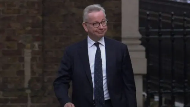 Michael Gove arrives at Downing Street