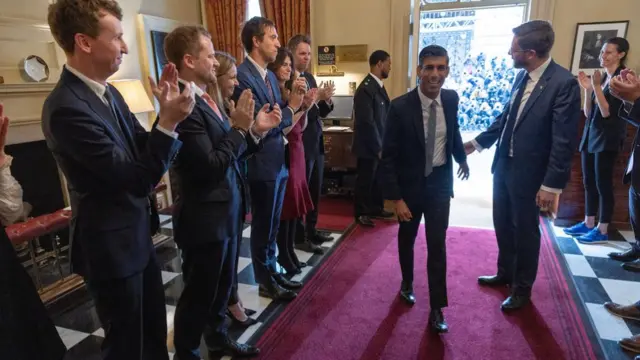 Prime Minister Rishi Sunak arrives at No10 Downing Street