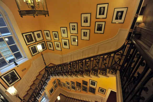 The Grand Staircase inside No 10 Downing Street