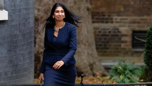 Suella Braverman walking along Downing Street