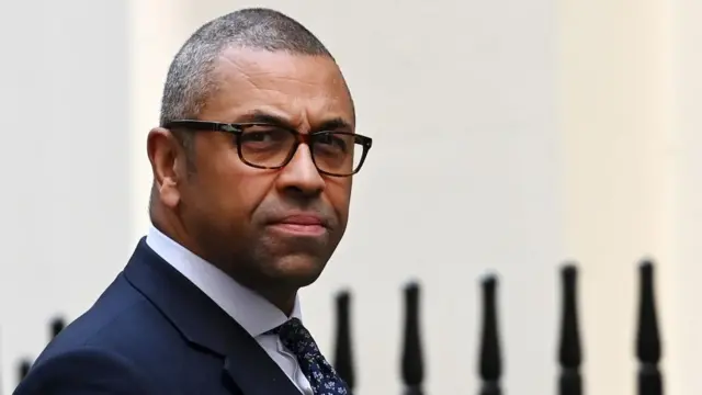 James Cleverly arrives for a cabinet meeting at 10 Downing street in London