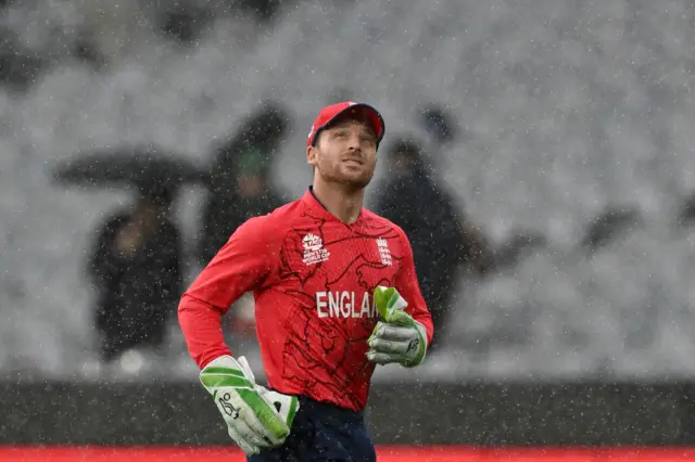 England captain Jos Buttler in T20 World Cup match v Ireland at MCG