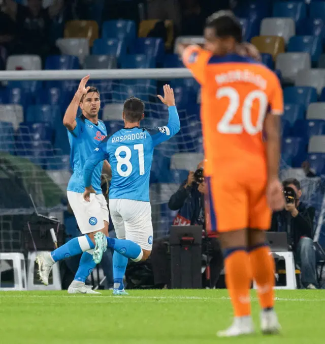 Napoli are in control against Rangers