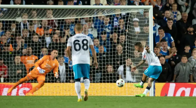 Matteo Politano swept in the opening goal from the penalty spot